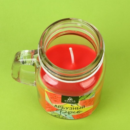 Aromatic candle "Watermelon Fresh", 8.5 x 7.2 cm.-5