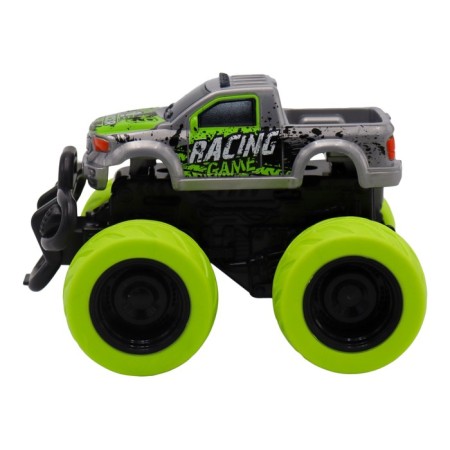 Friction Funky Toys, with graffiti, with crash effect, 4x4, green color-2