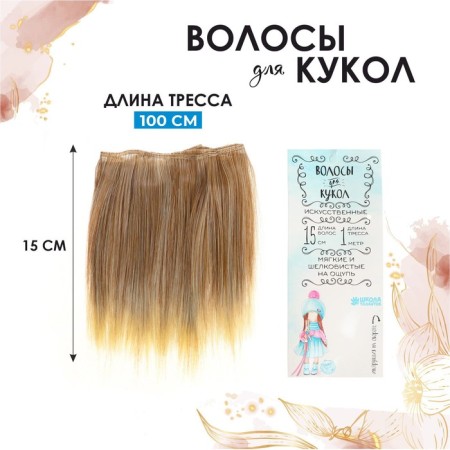 Hair - Tress for dolls "straight" hair length: 15 cm, width: 100 cm, No.lsa051