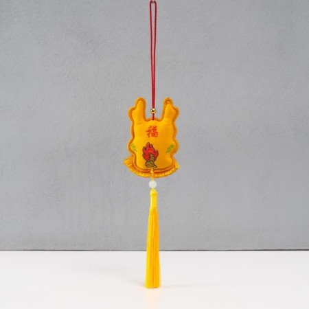 Suspension-Sasha Textile "Dragon" yellow 2x7.5x24 cm-2