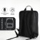 City backpack on a zipper, 2 pockets, with USB, black color