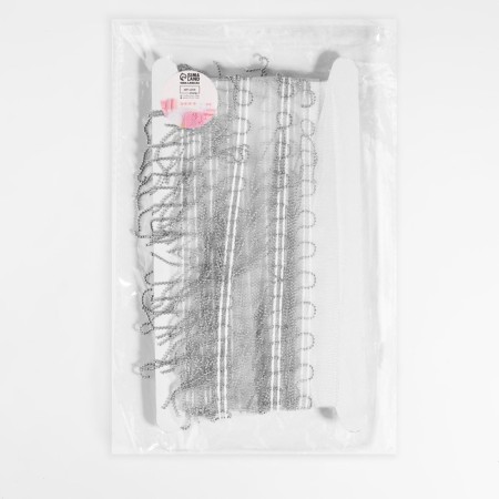 Metallized braid "fringe", 5 cm, 4.5 ± 0.5 m, white color-3