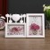 Photo frame Plastic in 2 photos 10x15, 13x18 cm "Hearts on threads" White 20.5x33x2 cm