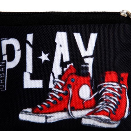 Children's textile purse "sneakers", 11x9x0.5 cm, black color-4