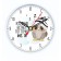 Clock - desktop an alarm clock "who gets up early", discrete move, D -8 cm, 9.5 x 9.5 cm, aa