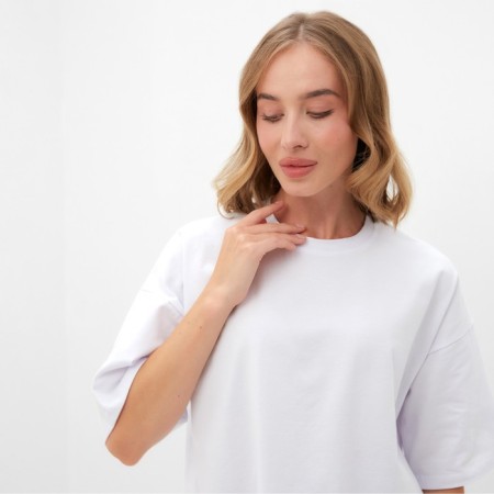 Women's T-shirt Basic Line Color White, Rr. 48-2