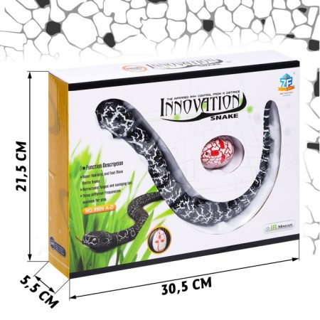 The animal radio -controlled "snake", light, works from the battery, the color is black-5