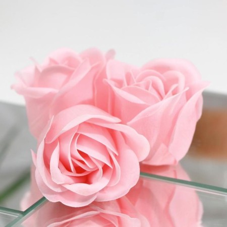 Soap roses, pink, set of 10 pcs.-4