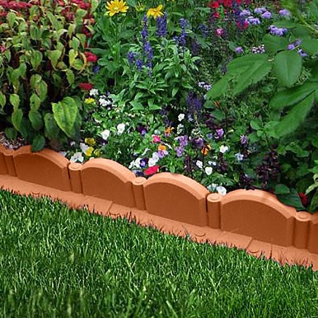 Border "Wave", length 3.2 m, terracotta-4