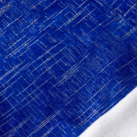 New Year's cap "Festive strokes" 28x36 cm, blue-1