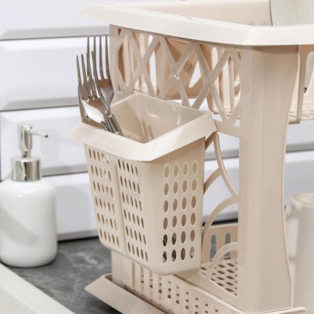 Distery drying 2-tier "Mistress Dream", 48 × 30.5 × 30 cm, beige color-2