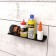 Metal shelf 290x70 mm for storage on a perforated panel, black