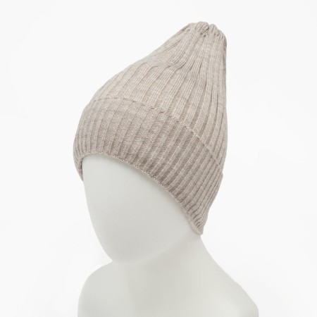 Female Winter hat, beige color, size 52-56-4