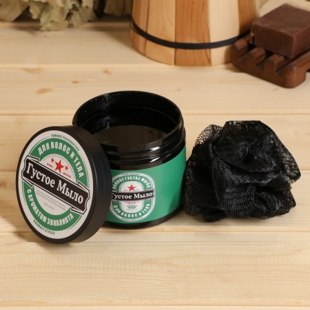 Set of soap dense "eucalypt" and washcloth