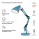 The desktop lamp N-123-E27-40W-LBU E27 with the base of the blue