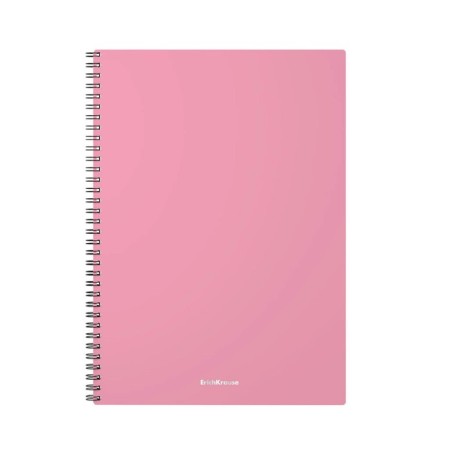 A4 notebook, 80 sheets in a cage on the crest Erichkrause Pastel, plastic cover, OFSET block, whiteness 100%, mix-9