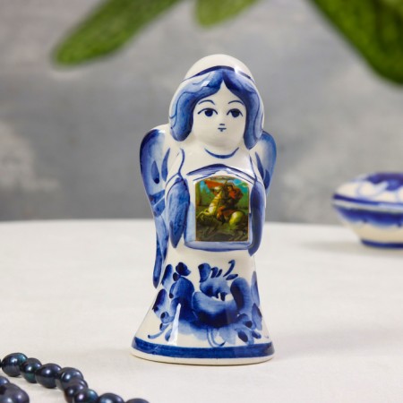 Souvenir "Angel with an icon", Gzhel, 12.5x5.5 cm, mix-4