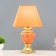 Laima table lamp E14 40W orange-gold 22x22x35 cm Risalux