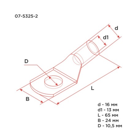 Copper Tip TM 70-10-13 (70mm²-Ø13mm) (in package. 25 pcs.) Rexant-1
