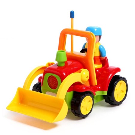 Radio -controlled "Funny construction" tractor, works from batteries, mix-3