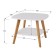 Gouring Hudson table, 650x650x500, white/light oak