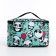 Cosmetic bag with zipper, turquoise color