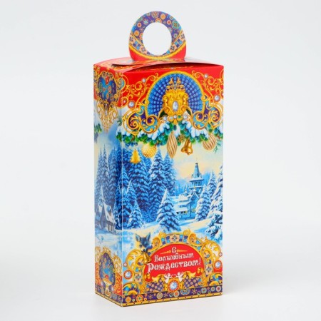 New Year. Gift box New Year's surprise "Christmas in the Winter Forest" 11 x 6 x 21 cm.-2