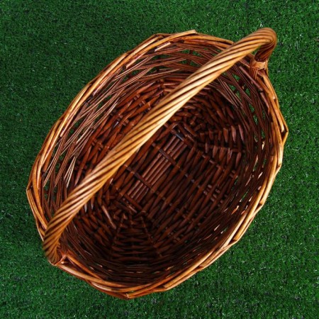 A set of wicker baskets, willow, 3 pcs., Brown, oval-6