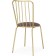 Chair on the metal frame Avalon Metal/velor, gold/cocoa 39x48x86 cm