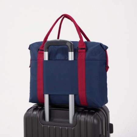 Road bag with lightning, external pocket, blue color-3