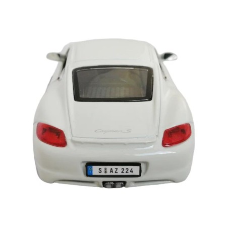 Machine BBURAGO Porsche Cayman S, Die-Cast, 1:32, white color-5