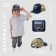 Baby cap for a boy with a Never, jeans, rr, 52-54 5-7 years