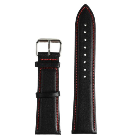 Solomon watch strap 24 mm, genuine leather, L-20 cm, black-4