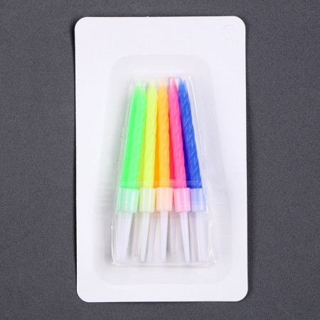 Set for decorating the cake: Topper "Happy Birthday", 1 pc., 10 candles-5