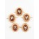Kocardia with a star is a simple oval 3x4 cm, metal, 5 pcs.