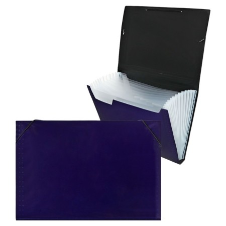 Folder file Calligrata Top Deluxe 13 Department. A4 plastic 1.0mm black. Cut in color