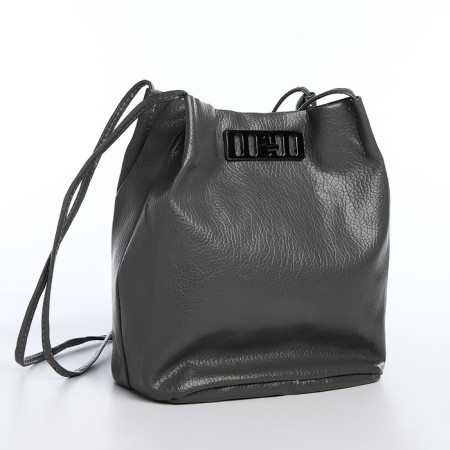 Bag Cross-Bodi with a zipper, gray color-2