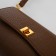 Bag Women's Messenger on the Textura valve, medium size, dark brown color