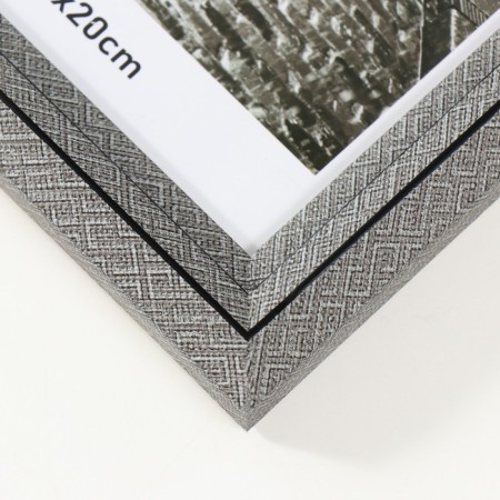Photo frame plastic 15x20 cm "Staircase with rhombuses" gray 2x18x23 cm-2