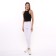 Women's jeans shortened, white color, size 44 (27)