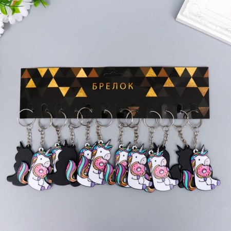 Acryl keychain "Unicorn with donut" 5.8x4.5 cm-3