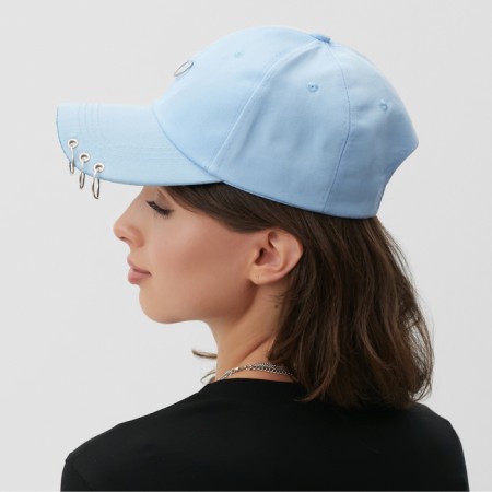 Women's cap Minaku with rings Blue color, rr 56-58-1