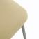 Stool "economy" square, silver metallic/milk