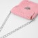 A chain for a bag, with carbines, metal, 19 × 15 mm, 60 cm, silver color