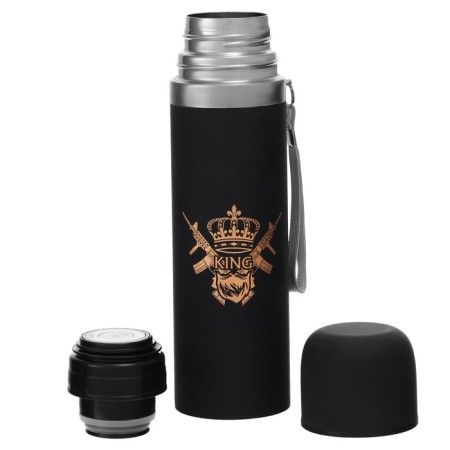 Thermos, 500 ml, sleeve, king, with a mug, retains heat 10 hours, 6.5 x 24 cm-1