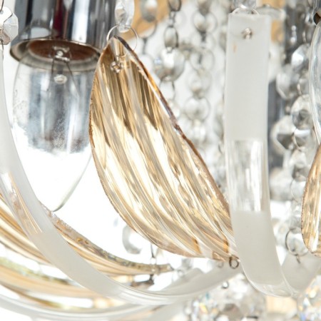 Emilia chandelier 7x40W E27 with a remote control, color chrome 41x41x19 cm-11