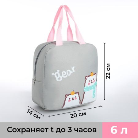 Thermosuma with zipper, 6 l, color gray color