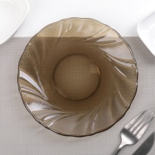 Dessert plate alta marea, d = 17 cm, brown color