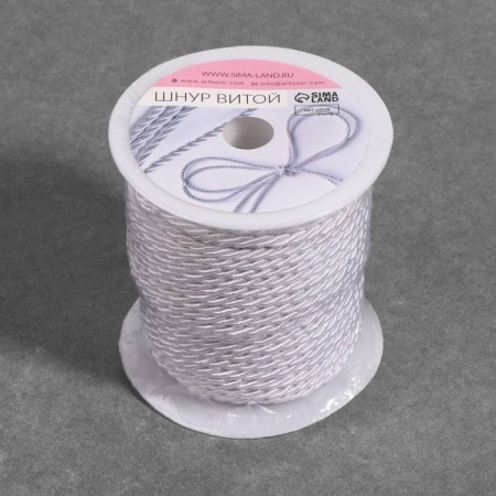 Cord twisted, d = 3 mm, 25 ± 1 m, silver color-2