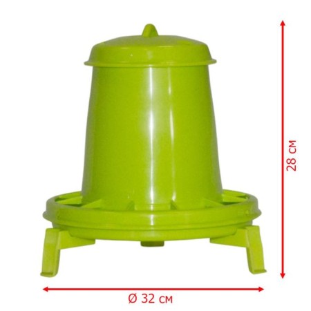 Bunker feeder for poultry at 3.5 kg, on legs, plastic-1